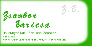 zsombor baricsa business card